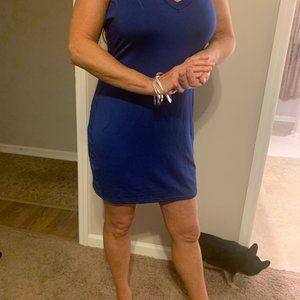 NEW blue open back dress